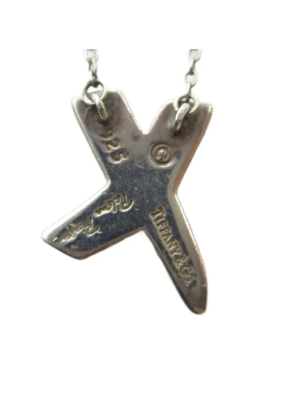 Tiffany & Co Kiss Graffiti Pendant Logo Silver